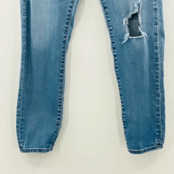 AG Adriano Goldschmied Stevie Distressed Slim Ankle Jean Light Wash Blown Out 30 - Picture 4 of 10